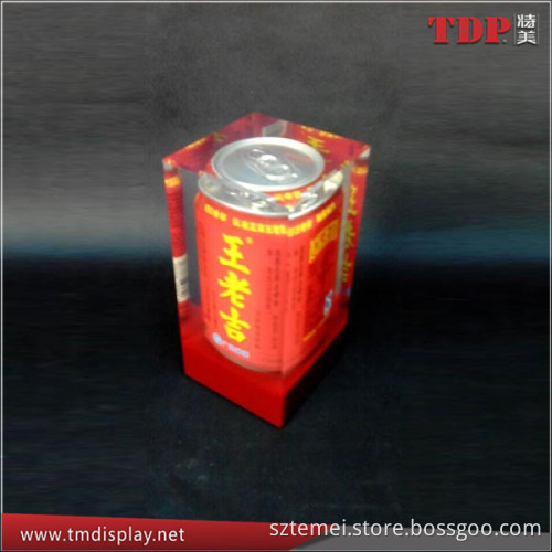 Customized High Clear Resin Can Embedment Block